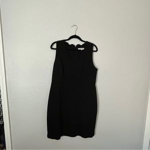 Loft scallop edge 14 black dress